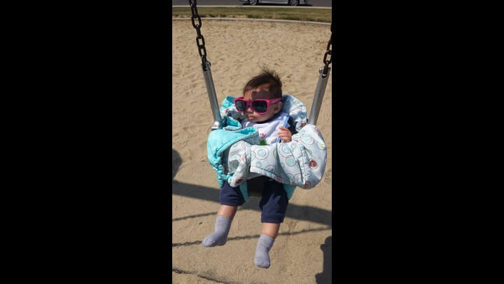 Swinging On Baby Swing