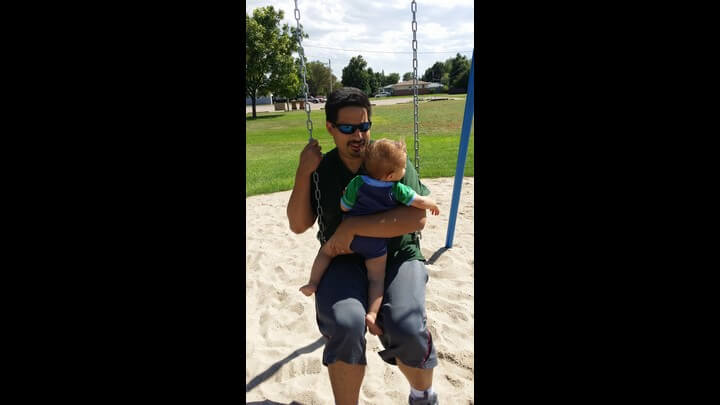 First Time Swinging With Daddy