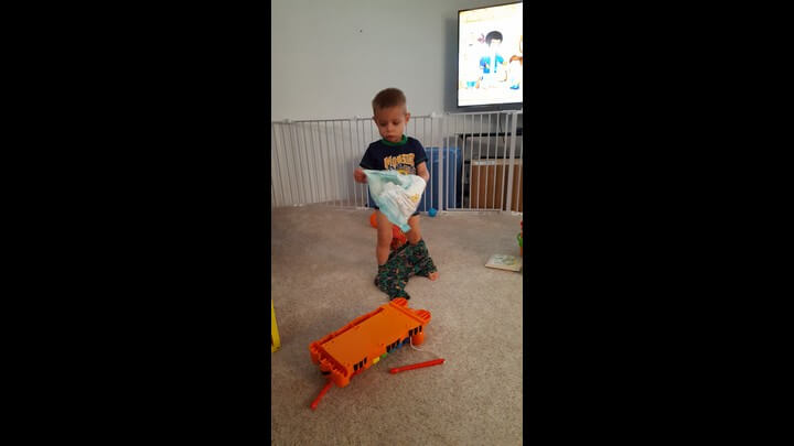 Took Off His Diaper