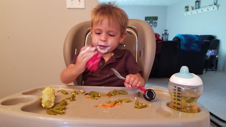 Eating Yogurt With Spoon